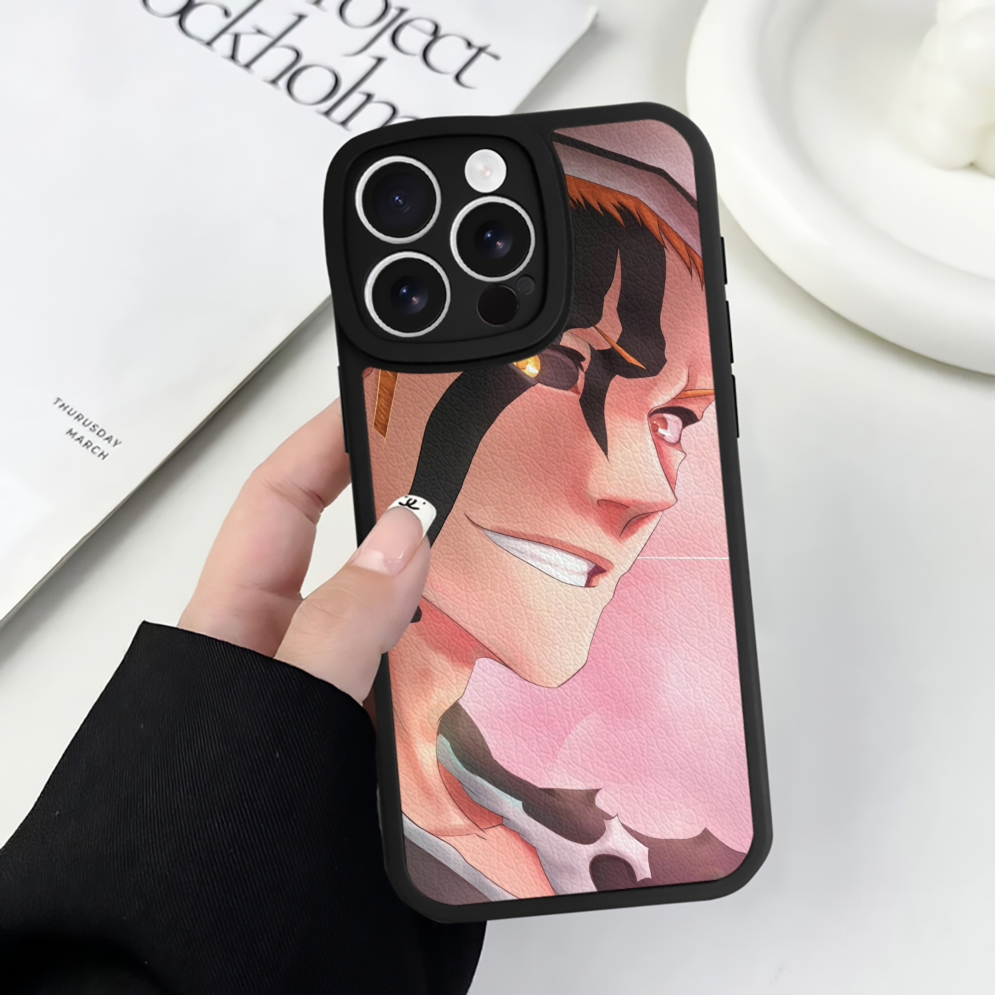 （画像用） ブリーチ BLEACH 【iPhone 16シリーズ対応】シリコンスマホケース（レザー調） 材質：シリコン